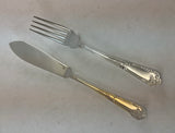 Silver Plated 1 Pair Fish Eaters, Fish Fork & Fish Knife, La Regence .