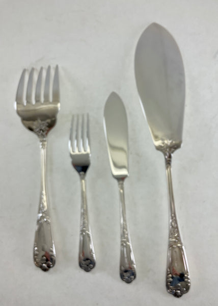 Silver Silver Set of 12 Pair Fish Eaters, Fish Forks & Fish Knives; La Regence