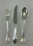 Complete Cutlery Set for 12, including Fish Eaters & Serving Pieces, 132 Pcs, Lily