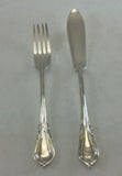 Silver Pair Fish Eaters, Fish Fork & Fish Knife, Lily.