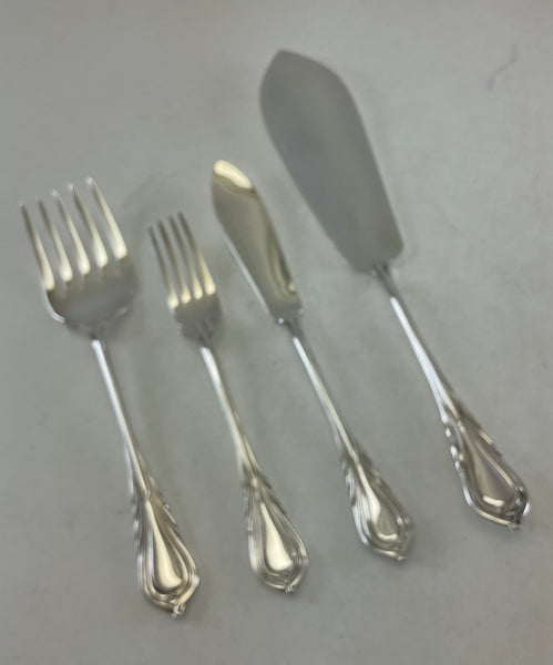 Silver Fish Set for 12 Including Fish Eaters & Fish Servers, Lily.