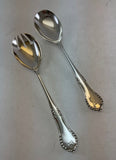 The Finest, Silver Pair Salad Servers, Chesterfield.