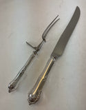 The Finest, Silver Pair Carving Set, Carving Fork & Carving Knife, Chesterfield.