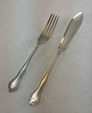 Silver Set of 12 Pair Fish Eaters, Fish Forks & Fish Knives, Chesterfield.