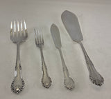 Silver Plated Pair Fish Servers, Fish Serving Fork & Fish Serving Knife, Chesterfield.