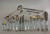 The Finest, Silver Complete European Cutlery Set 145 Pieces, Chesterfield Pattern