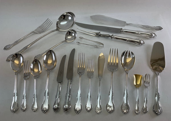 The Finest, Silver Complete European Cutlery Set 145 Pieces, Chesterfield Pattern