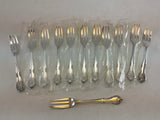 The Finest, Silver Plated 12 Pastry Forks , Chesterfield.