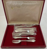 The Finest, Silver Set of 6 Pastry Forks , Chesterfield.