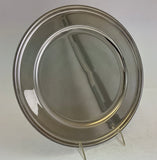 Silver Round Platters Beaded, 11.5  in.
