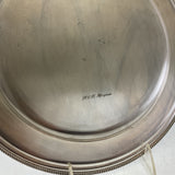 Silver Round Platters Beaded, 11.5  in.