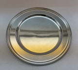 Silver Round Platters Beaded, 11.5  in.