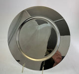 A Pair Silver Round Platters Plain, 12 In.