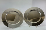 A Pair Silver Round Platters Plain, 12 In.
