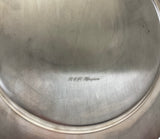A Pair Silver Round Platters Plain, 12 In.