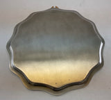 Silver Scalloped Edge Salver , Gadroon Mount 10 in.