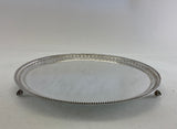 Silver Wonderful Beaded Salver with Feet.