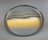 Silver Wonderful Beaded Salver with Feet.