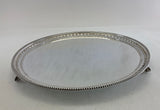 Silver Wonderful Beaded Salver with Feet.