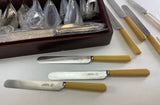 A Silver Cutlery Set of 63 Pieces, Dubarry with Antique Sheffield Dinner Knives