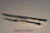 The Finest, Silver Pair Carving Set, Carving Fork & Carving Knife, Chesterfield.