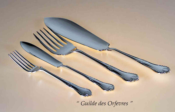 Silver 26 Pieces Fish Set Chesterfield.
