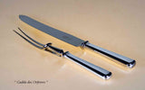 The Finest, Silver Plated Pair Carving Set, Carving Fork & Carving Knife, Leighton.