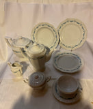 Rosenthal Exquisite Dinner & Tea Set, 100 Piece Set With Blue Garland.