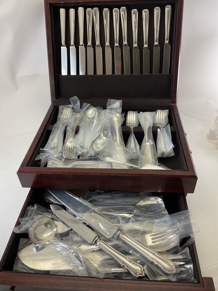 A Mix & Match Silver Cutlery Set of 86 Pieces, Dubarry and Leighton Dinner Knives