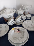 A Set 72 Pieces Exquisite Porcelain With Black Berries Branch by Rosenthal