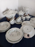 A Set of 67 Pieces Exquisite Porcelain With Black Berries Branch by Rosenthal