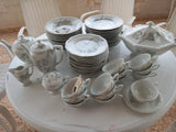A Set of 67 Pieces Exquisite Porcelain With Black Berries Branch by Rosenthal