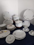 A Set of 48 Pieces Exquisite Porcelain With Flowering Branch by Rosenthal