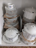 A Set of 48 Pieces Exquisite Porcelain With Flowering Branch by Rosenthal
