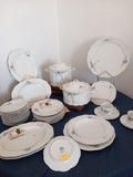 A Set of 48 Pieces Exquisite Porcelain With Flowering Branch by Rosenthal