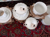 A Set of 22 Pieces Exquisite Porcelain White, Called  White Gold.