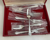 Silver Set of 12 Pastry Forks, Du Barry