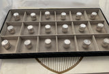 Set of 12 Individual Salt Shakers, Barrel Shape.