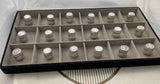 Set of 12 Individual Salt Shakers, Barrel Shape.