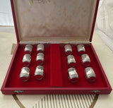 Set of 12 Individual Salt Shakers, Barrel Shape.