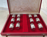 Set of 12 Individual Salt Shakers, Barrel Shape.