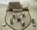 Set of 6 Individual Salt Shakers, Barrel Shape. (Copy)