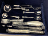 Complete European Cutlery Set for 12, including Fish Eaters & Serving Pieces 119 pieces.