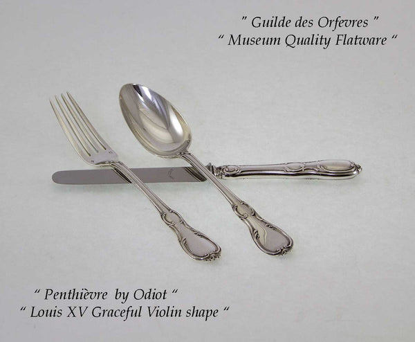 Sterling Silver 3-pc Dessert-Set, Penthièvre