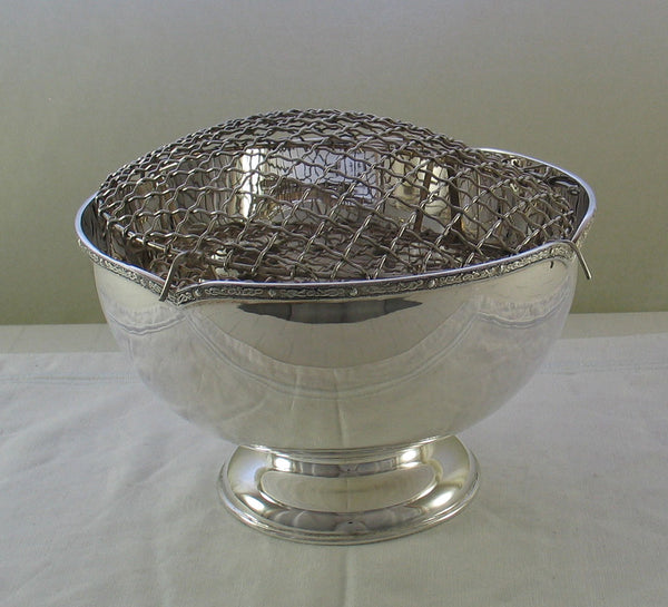 Silver Rose Bowl with Applied Celtic Border