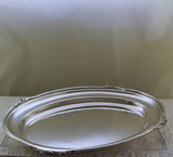 Silver Oval Platter 12 in. with Jubilee, Patented Applied Border