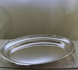 Silver Oval Platter 24 in. with Jubilee, Patented Applied Border