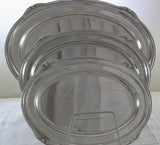 Silver Oval Platter 24 in. with Jubilee, Patented Applied Border