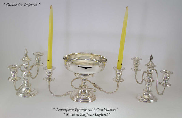 Silver Centerpiece Epergne & Candelabra 8 in.