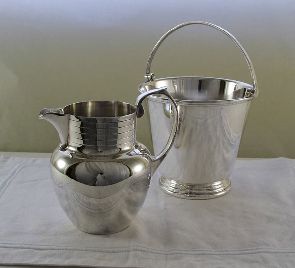 Ice Pail with Applied Plain Mount & Water Jug to Serve a Drink